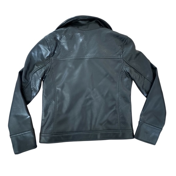 Art Class Kids’ Faux Leather Moto Jacket Black Size 8 Casual - Picture 5 of 8